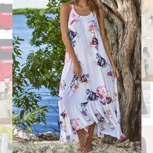 PILYQ Floral Maxi Dress Beach Swim Coverup XS / S Floral maxi NWT